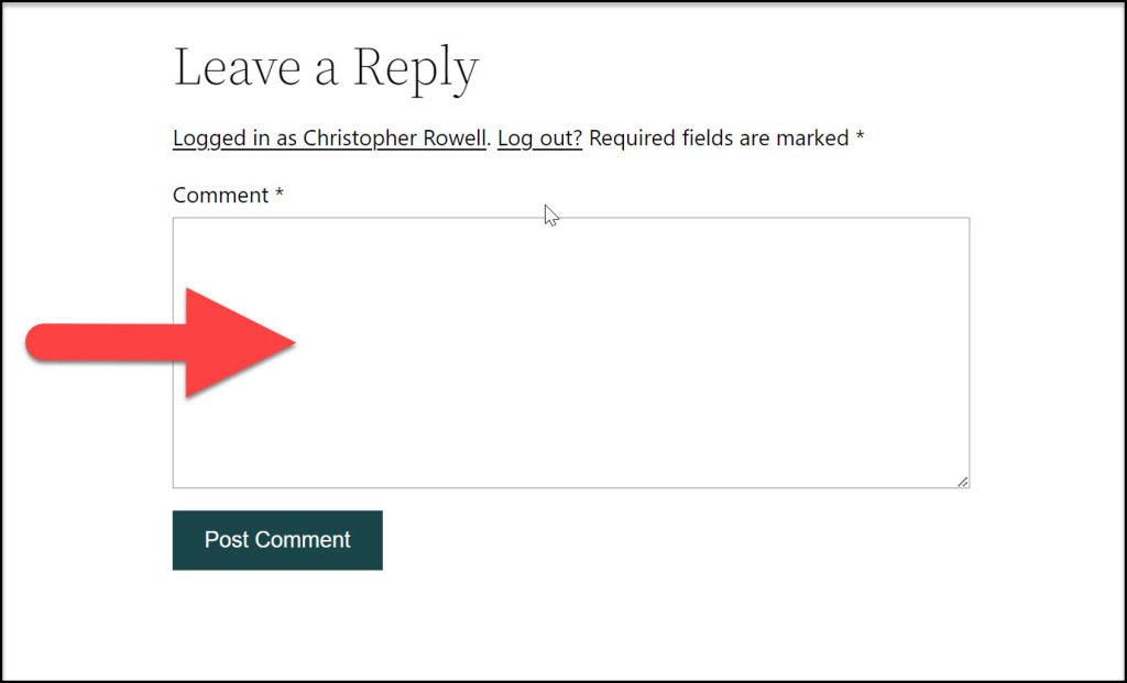The comment field can be found at the end of the blog post under Leave a Reply